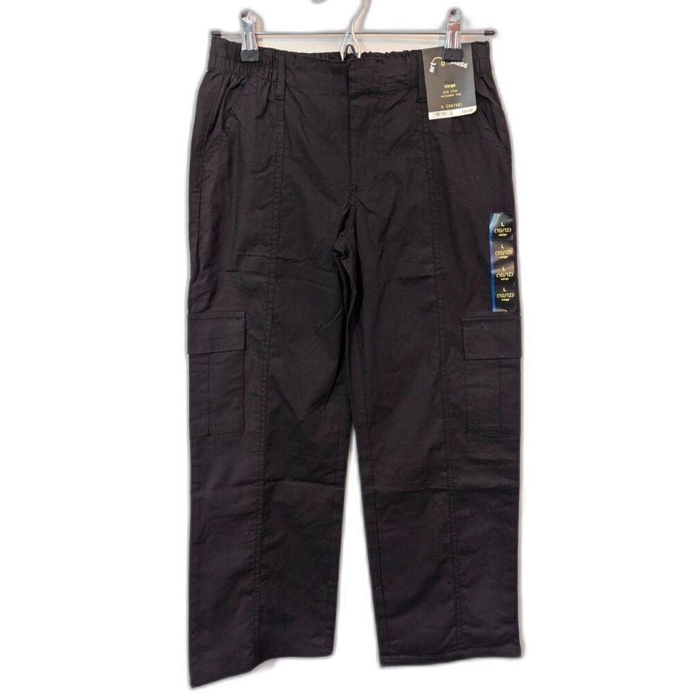 Art Class Girls Cargo Mid Rise, Relaxed Leg Pants Black Size Various - Picture 1 of 11